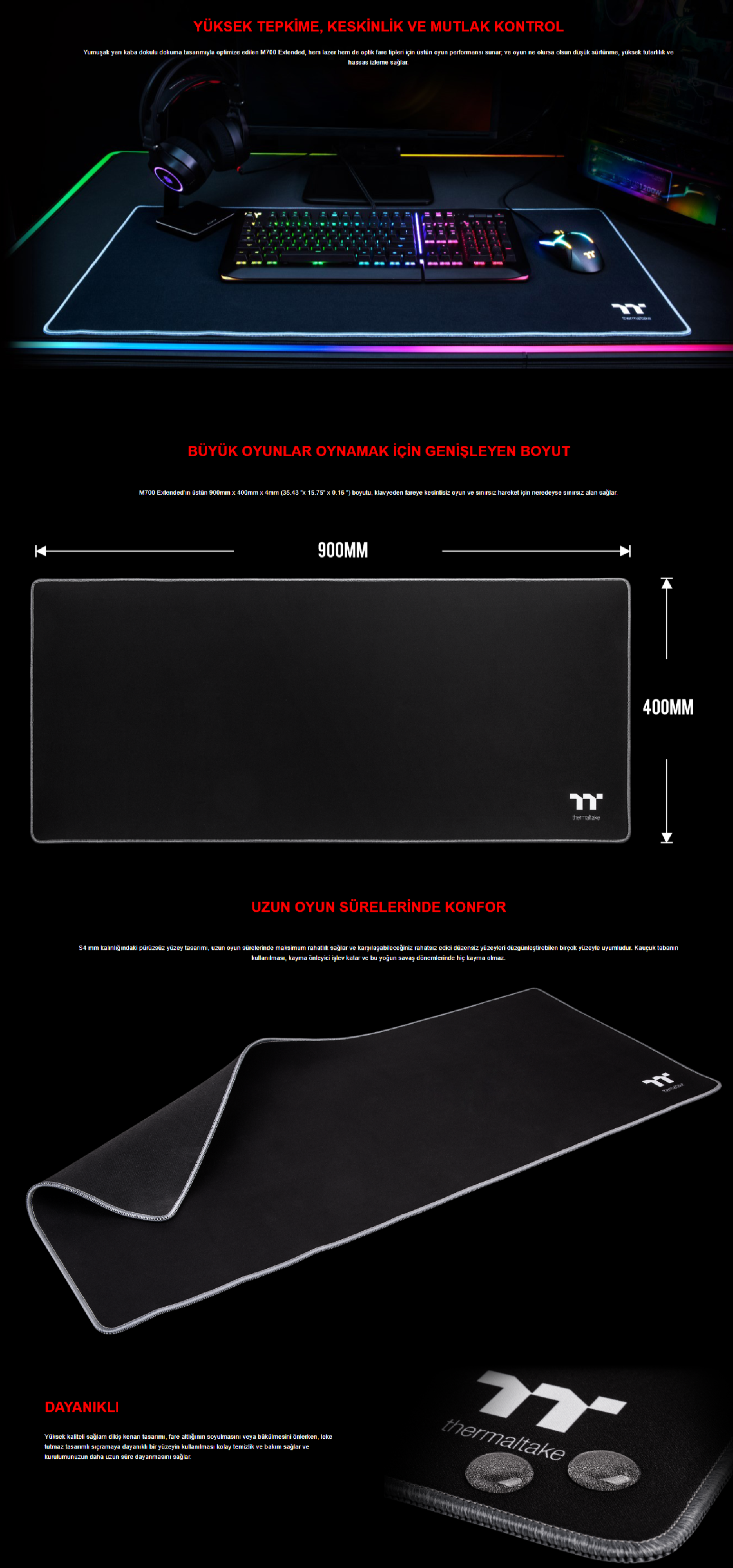 THERMALTAKE TT Premium M700 EXTENDED Water Proof Gaming Mouse Pad (TTS